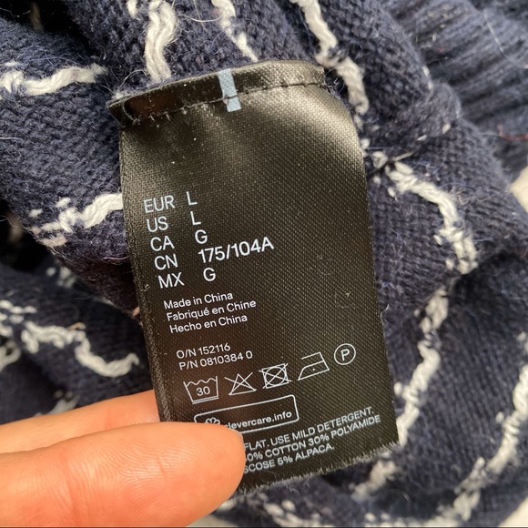 🎄 H&M ‘SANTA BABY’ NAVY MULTI CHRISTMAS KNIT MIDI DRESS! - Picture 11 of 11